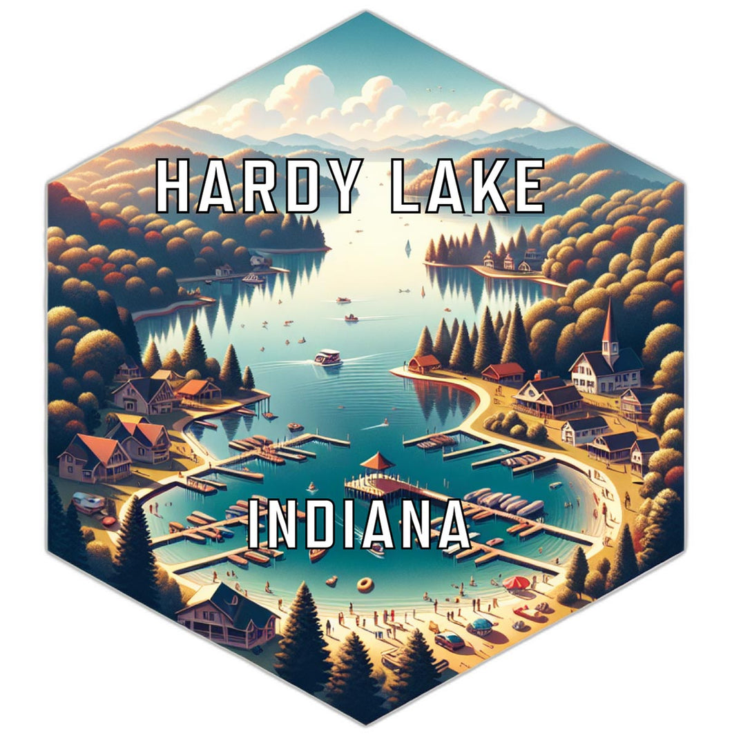 Hardy Lake Indiana Travel Destination Souvenir Vinyl Decal Sticker 6-Inch