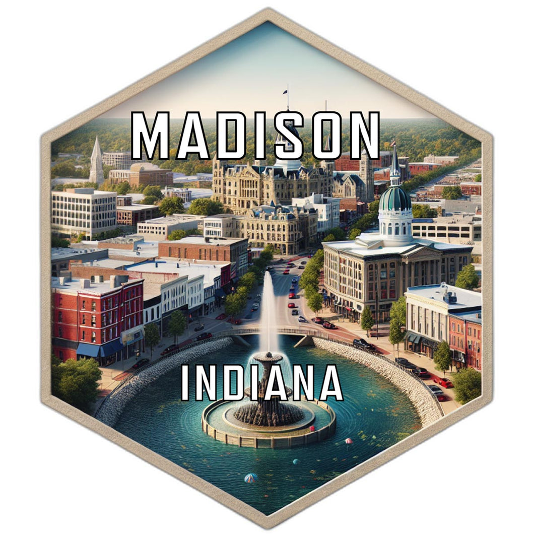 Madison Indiana Travel Destination Souvenir Vinyl Decal Sticker 6-Inch