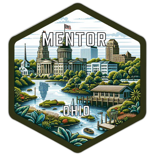 Mentor Ohio Travel Destination Souvenir Vinyl Decal Sticker 2-Inch