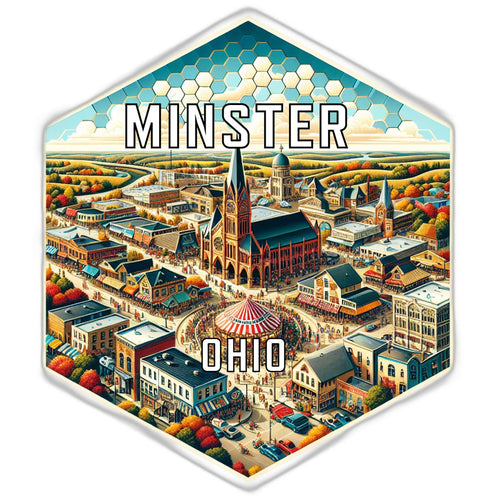 Minster Ohio Travel Destination Souvenir Vinyl Decal Sticker 2-Inch