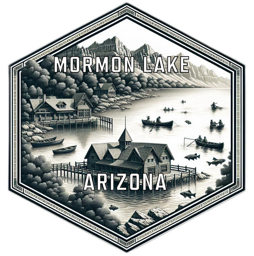 Mormon Lake Arizona Souvenir Travel Destination Die Cut Hexagon Fridge Magnet 2-Inch