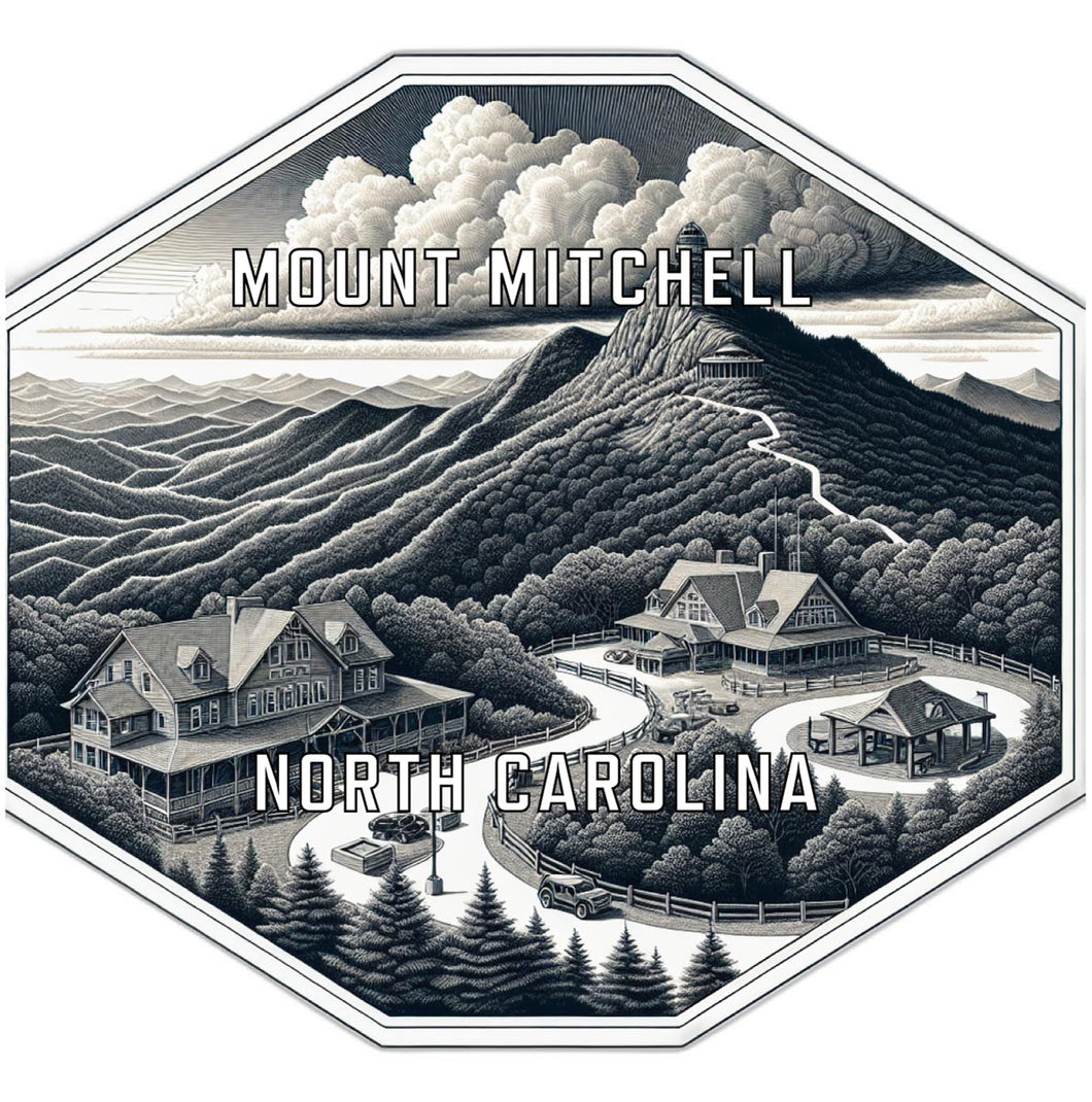 Mount Mitchell North Carolina Travel Destination Souvenir Vinyl Decal Sticker 6-Inch