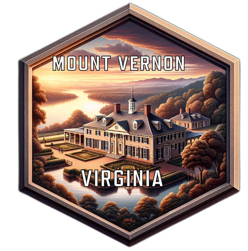 Mount Vernon Virginia Travel Destination Souvenir Vinyl Decal Sticker 6-Inch