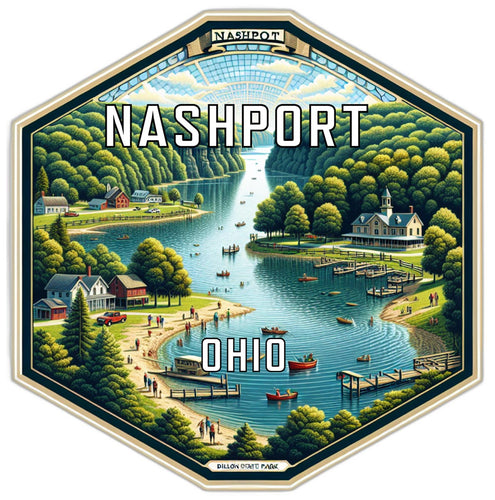 Nashport Ohio Travel Destination Souvenir Vinyl Decal Sticker 2-Inch