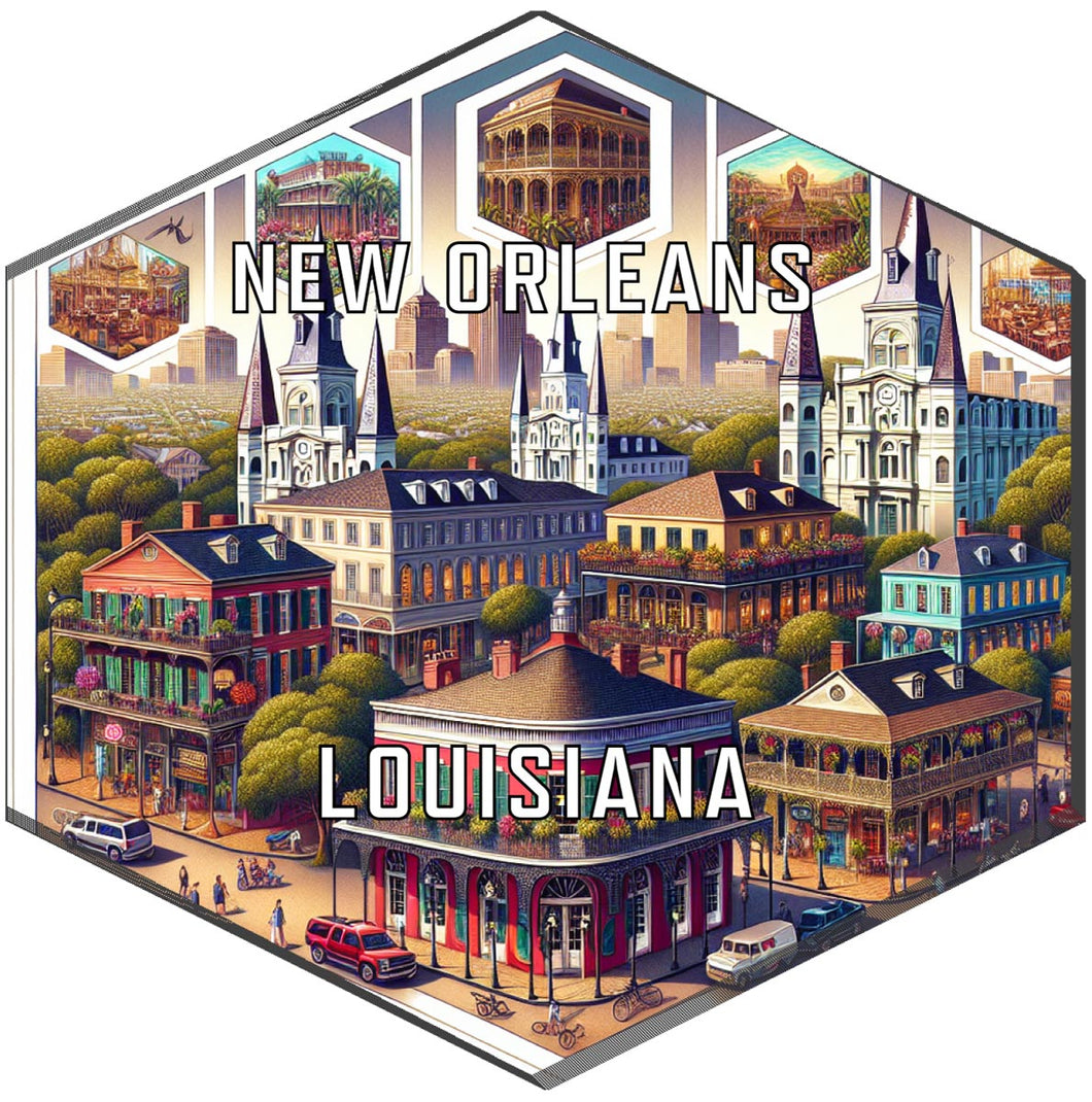 New Orleans Louisiana Travel Destination Souvenir Vinyl Decal Sticker 2-Inch