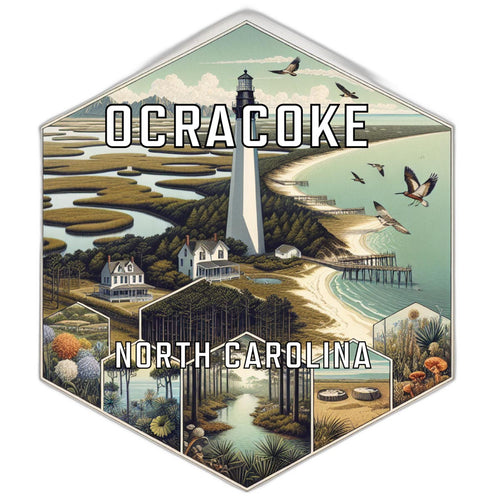 Ocracoke North Carolina Travel Destination Souvenir Vinyl Decal Sticker 2-Inch