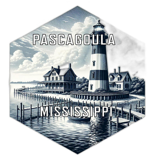 Pascagoula Mississippi Souvenir Travel Destination Die Cut Hexagon Fridge Magnet 2-Inch