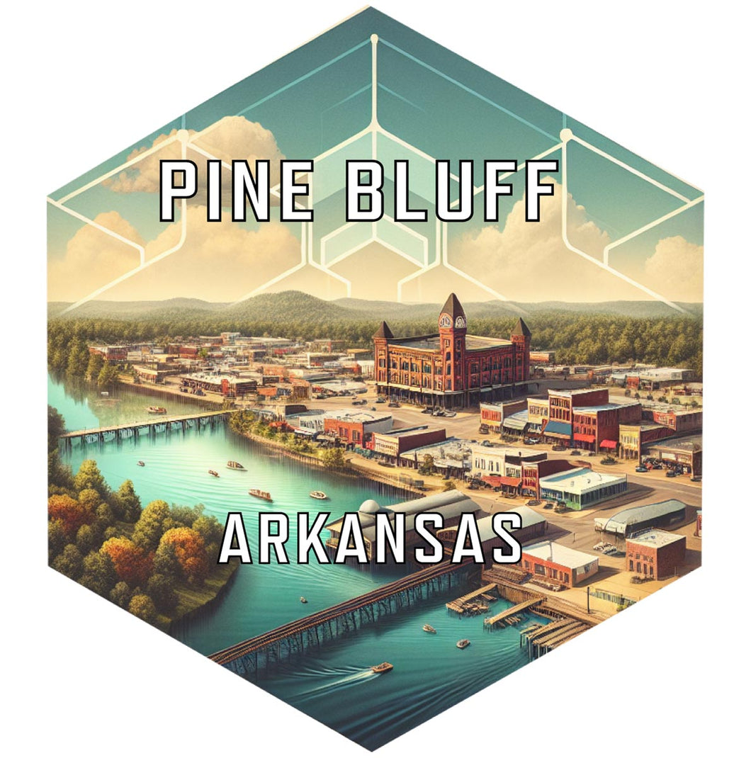 Pine Bluff Arkansas Travel Destination Souvenir Vinyl Decal Sticker 6-Inch