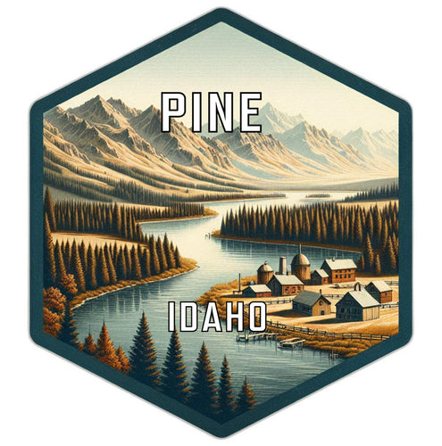 Pine Idaho Travel Destination Souvenir Vinyl Decal Sticker 6-Inch