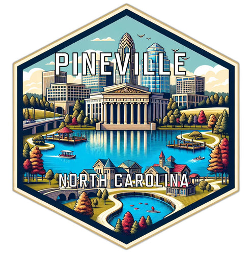 Pineville North Carolina Travel Destination Souvenir Vinyl Decal Sticker 6-Inch