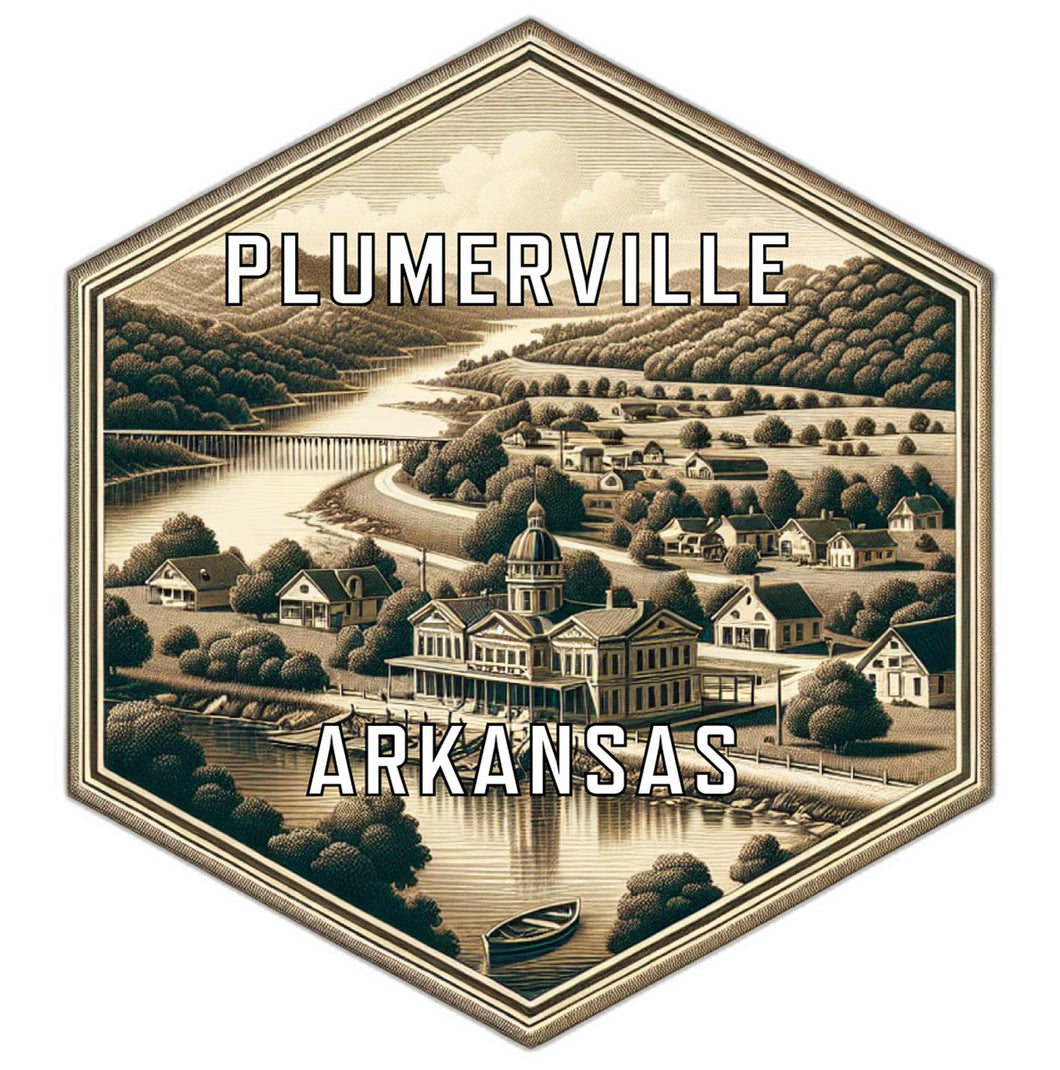 Plumerville Arkansas Travel Destination Souvenir Vinyl Decal Sticker 2-Inch