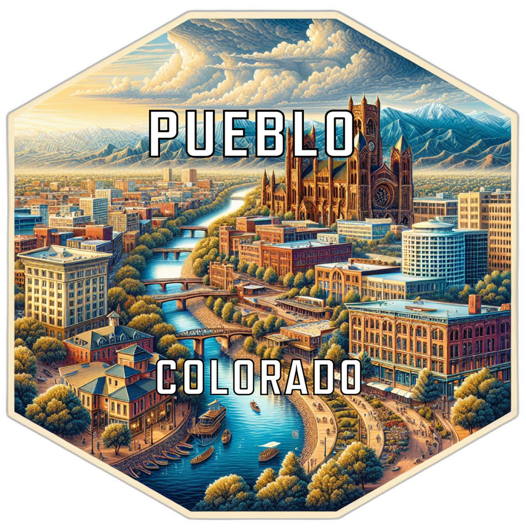 Pueblo Colorado Travel Destination Souvenir Vinyl Decal Sticker 6-Inch