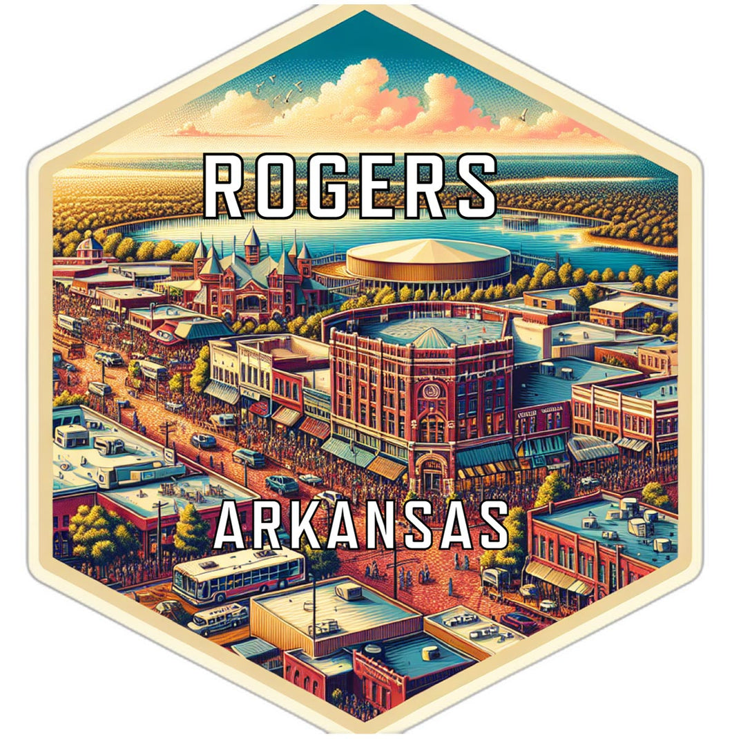 Rogers Arkansas Travel Destination Souvenir Vinyl Decal Sticker 2-Inch