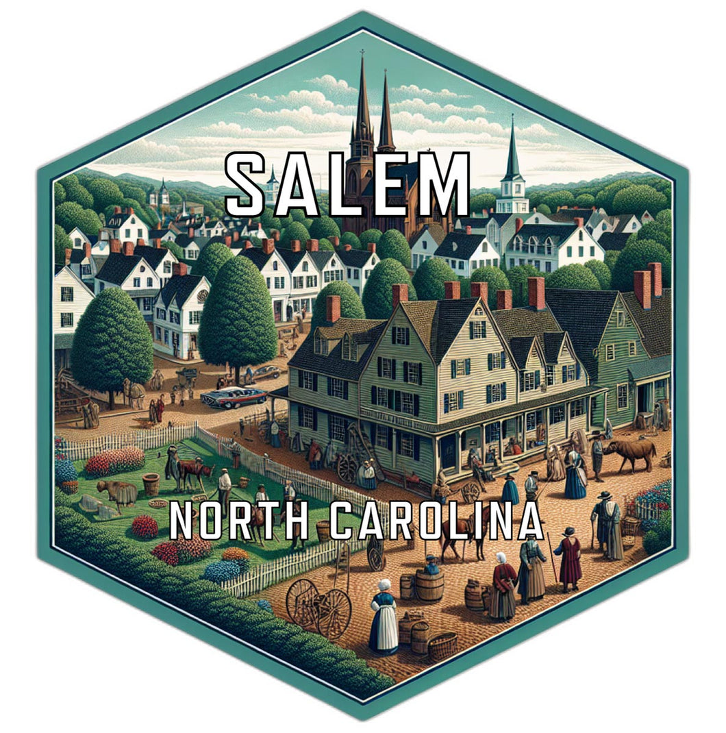 Salem North Carolina Travel Destination Souvenir Vinyl Decal Sticker 4-Inch