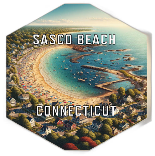 Sasco Beach Connecticut Travel Destination Souvenir Vinyl Decal Sticker 2-Inch