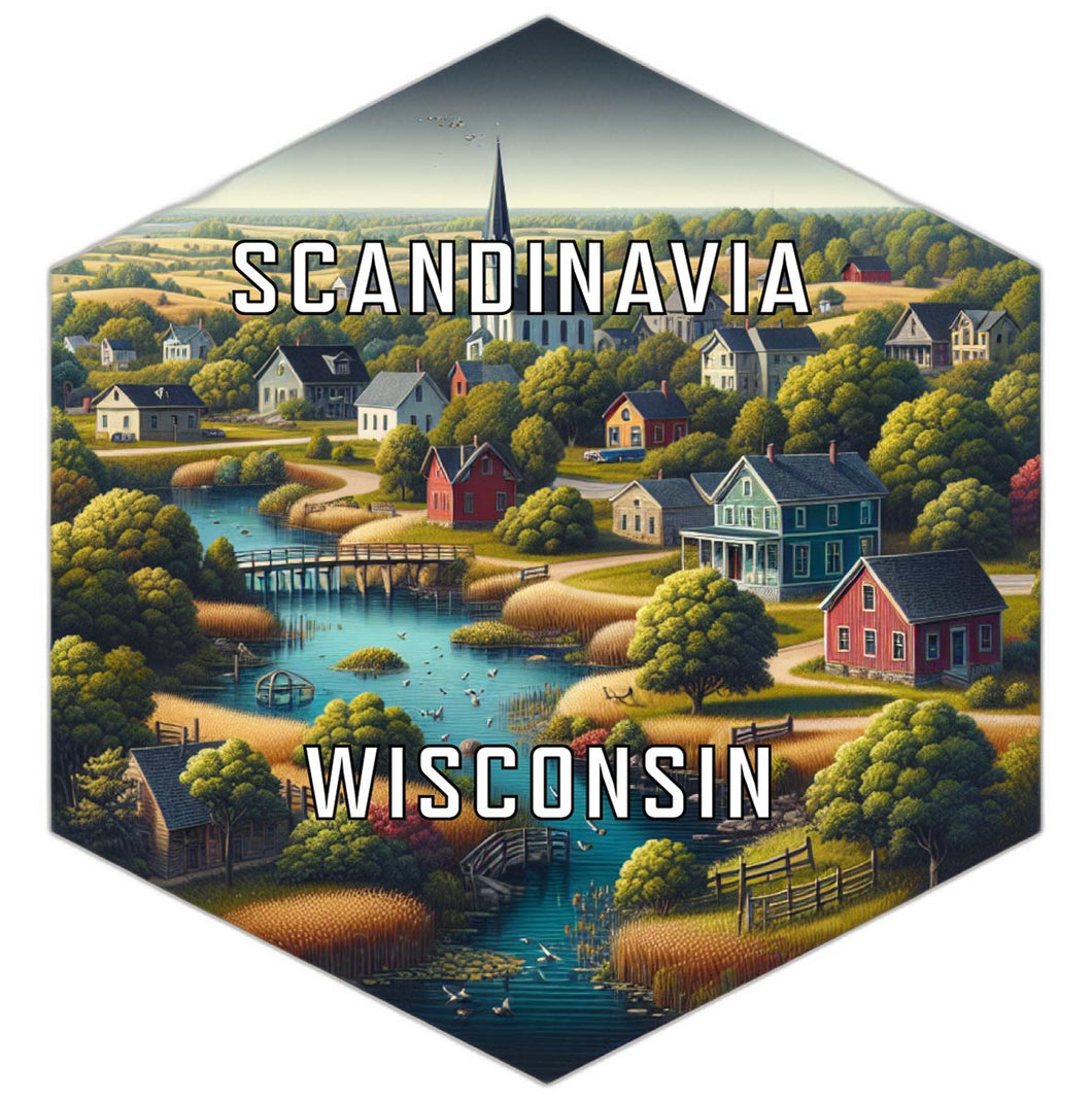 Scandinavia Wisconsin Travel Destination Souvenir Vinyl Decal Sticker 2-Inch