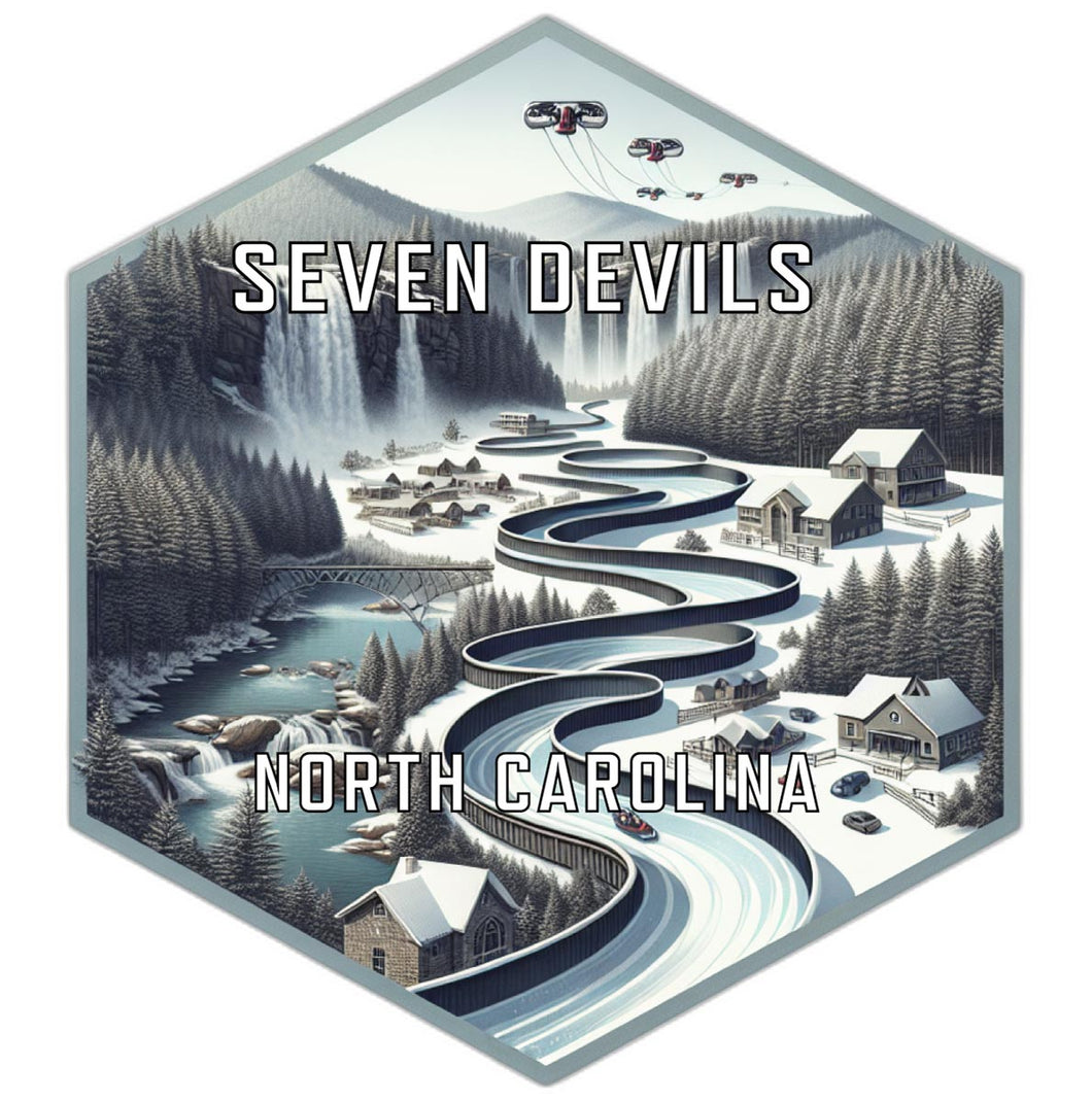 Seven Devils North Carolina Travel Destination Souvenir Vinyl Decal Sticker 4-Inch