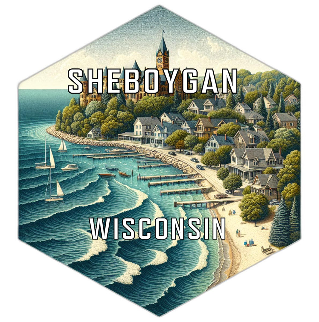 Sheboygan Wisconsin Travel Destination Souvenir Vinyl Decal Sticker 6-Inch