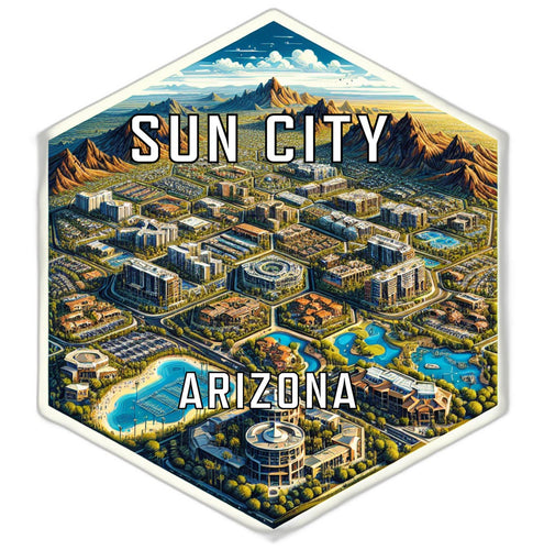 Sun City Arizona Travel Destination Souvenir Vinyl Decal Sticker 6-Inch