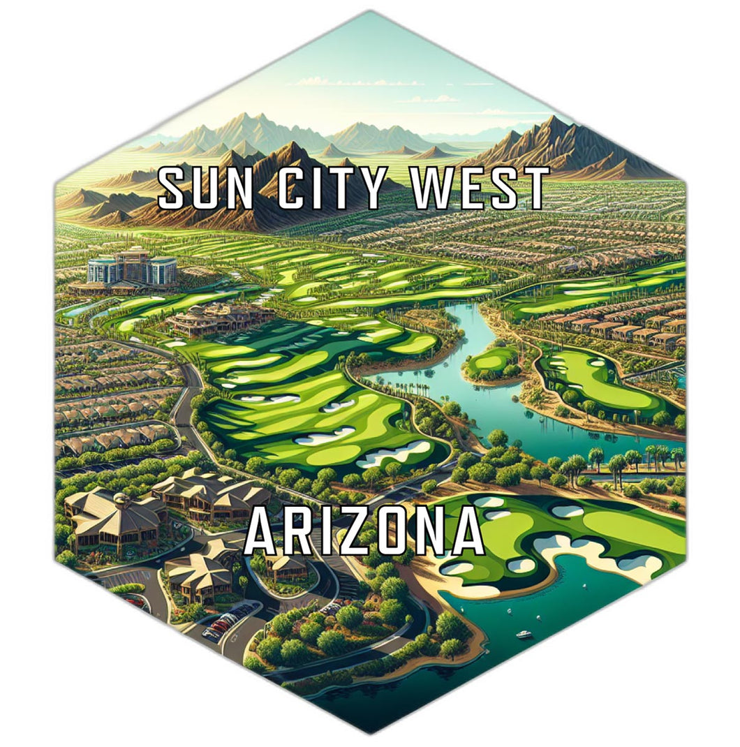 Sun City West Arizona Travel Destination Souvenir Vinyl Decal Sticker 4-Inch