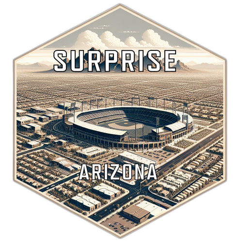 Surprise Arizona Souvenir Travel Destination Die Cut Hexagon Fridge Magnet 2-Inch