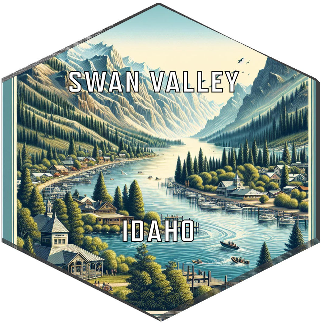 Swan Valley Idaho Travel Destination Souvenir Vinyl Decal Sticker 4-Inch