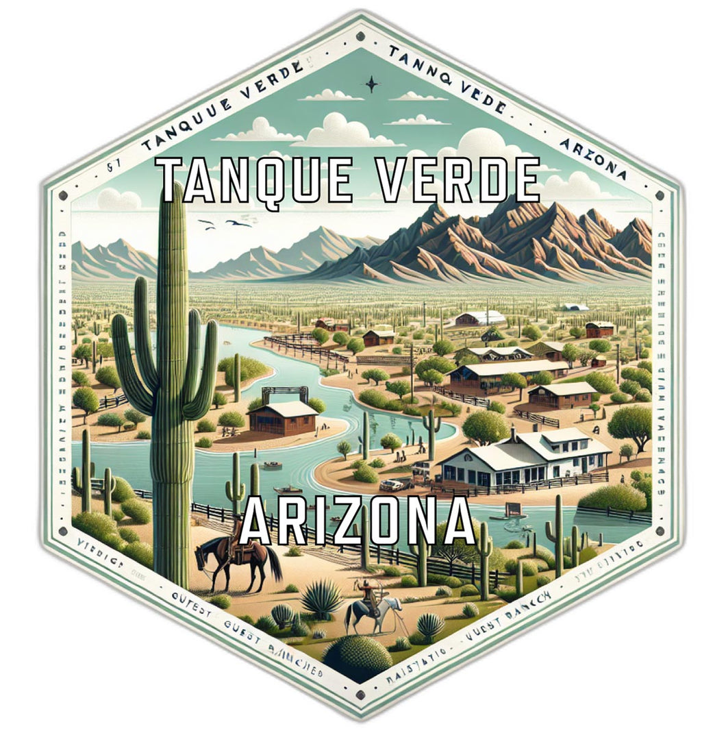 Tanque Verde Arizona Travel Destination Souvenir Vinyl Decal Sticker 6-Inch