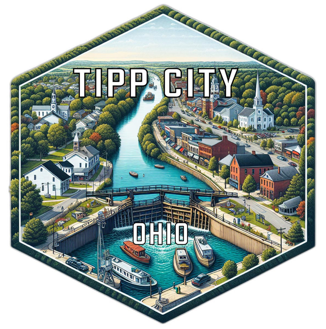 Tipp City Ohio Travel Destination Souvenir Vinyl Decal Sticker 2-Inch