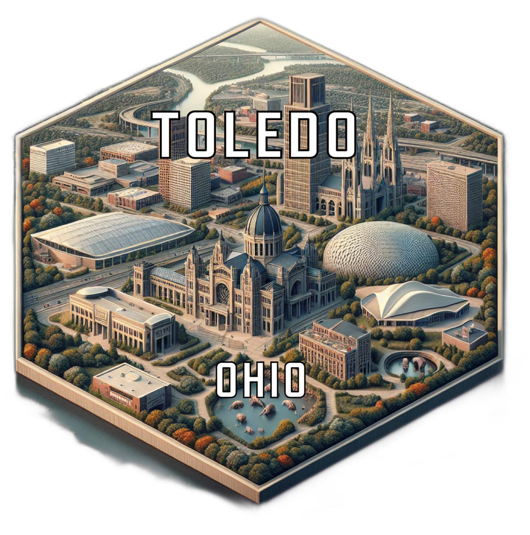 Toledo Ohio Travel Destination Souvenir Vinyl Decal Sticker 6-Inch