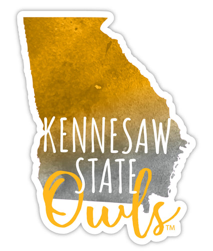 Kennesaw State University 2-Inch on one of its sides Watercolor Design NCAA Durable School Spirit Vinyl Decal Sticker