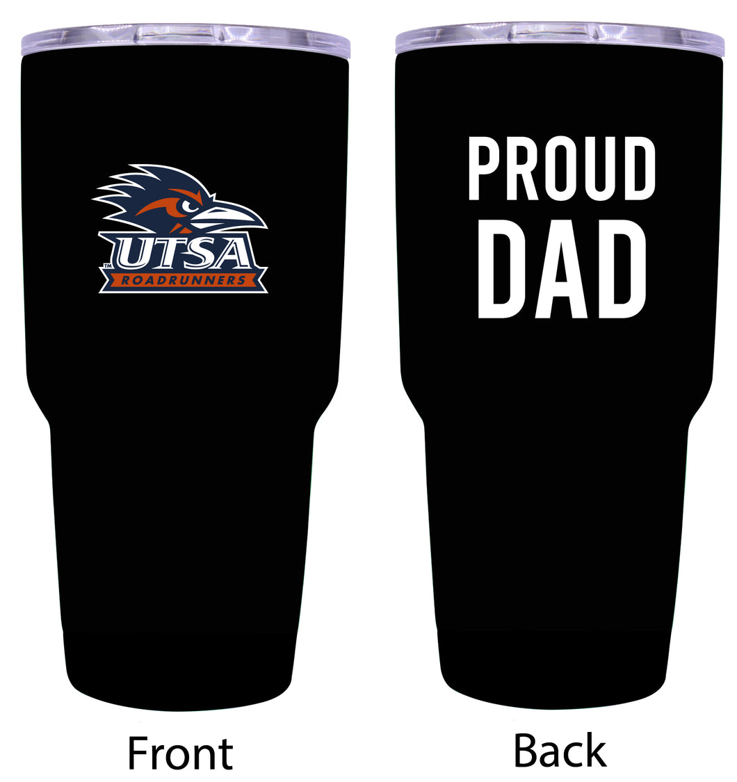 UTSA Road Runners Proud Dad 24 oz Insulated Stainless Steel Tumbler Black