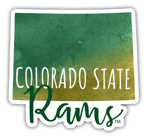 Colorado State Rams 2-Inch on one of its sides Watercolor Design NCAA Durable School Spirit Vinyl Decal Sticker