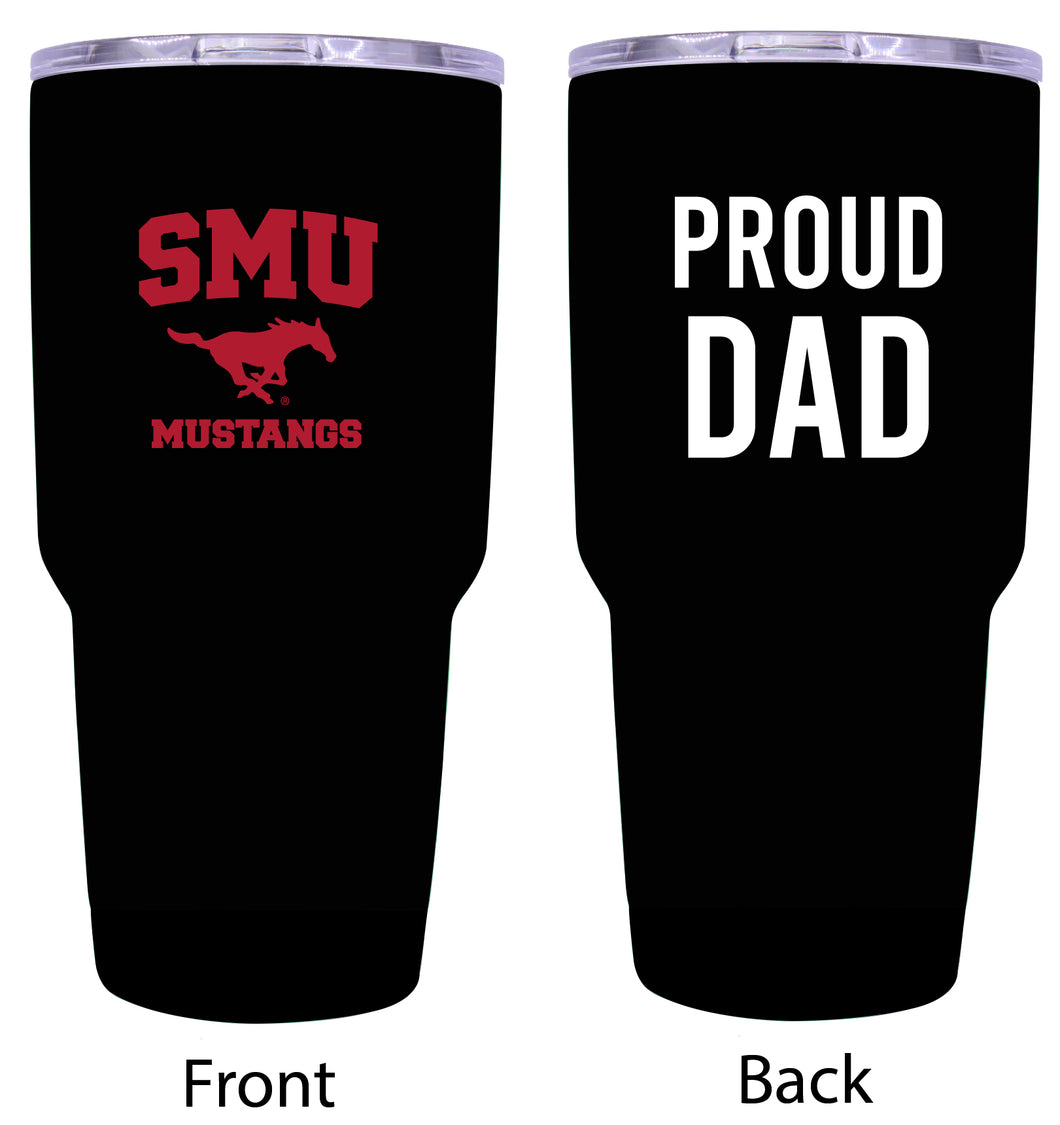 Southern Methodist University Proud Dad 24 oz Insulated Stainless Steel Tumbler Black