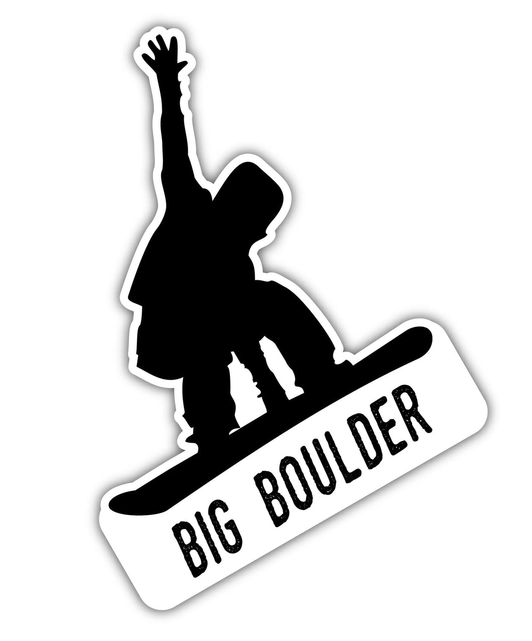 Big Boulder Pennsylvania Ski Adventures Souvenir 4 Inch Vinyl Decal Sticker Board Design