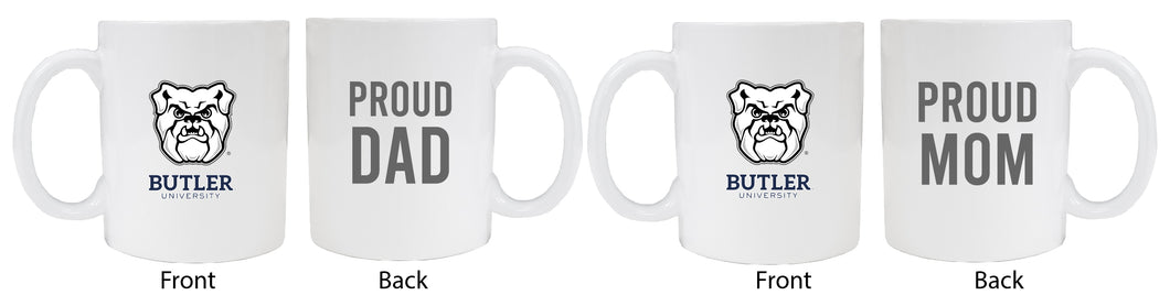 Butler Bulldogs Proud Mom And Dad White Ceramic Coffee Mug 2 pack (White)