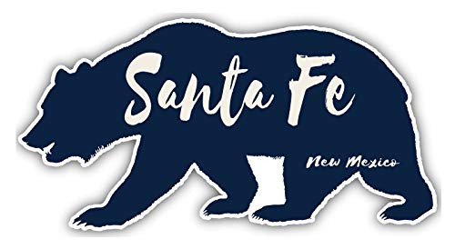 Santa Fe New Mexico Souvenir 3x1.5-Inch Vinyl Decal Sticker Bear Design