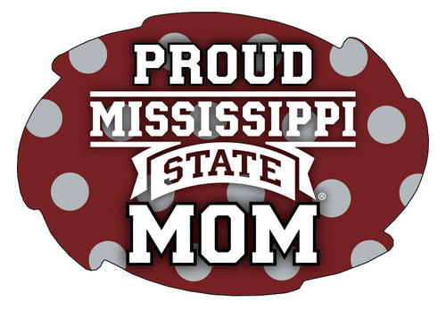 Mississippi State Bulldogs 5x6-Inch Swirl Shape Proud Mom NCAA - Durable School Spirit Vinyl Decal Perfect Gift for Mom