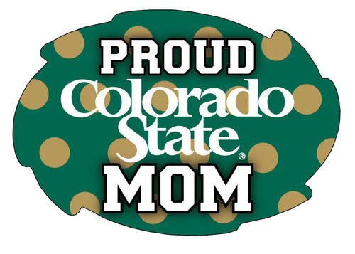 Colorado State Rams 5x6-Inch Swirl Shape Proud Mom NCAA - Durable School Spirit Vinyl Decal Perfect Gift for Mom