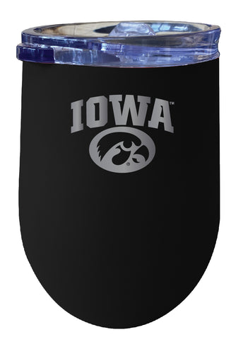 Iowa Hawkeyes NCAA Laser-Etched Wine Tumbler - 12oz  Stainless Steel Insulated Cup