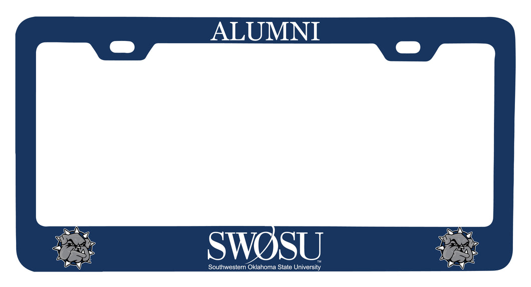 NCAA Southwestern Oklahoma State University Alumni License Plate Frame - Colorful Heavy Gauge Metal, Officially Licensed