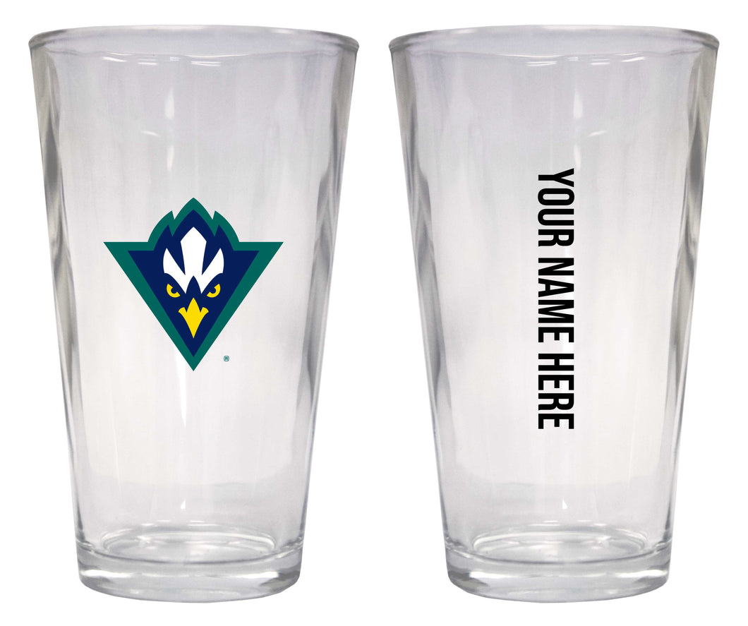 Customizable NCAA North Carolina Wilmington Seahawks 16 oz Pint Glass – Perfect Gift Personalized With your own  or any fan name