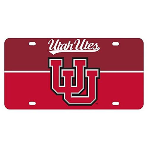 NCAA Utah Utes Metal License Plate - Lightweight, Sturdy & Versatile