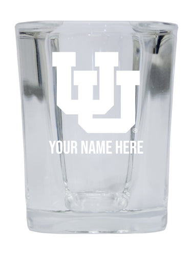 NCAA Utah Utes Personalized 2oz Stemless Shot Glass - Custom Laser Etched 4-Pack