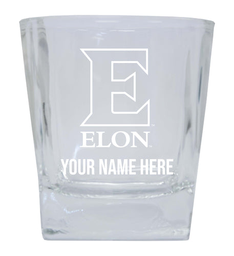 Elon University NCAA Spirit Elegance - 5 ozPersonalized With Custom Name Etched Shooter Glass Tumbler