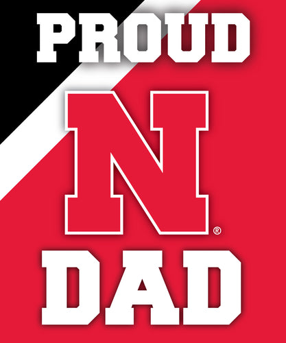 Nebraska Cornhuskers 5x6-Inch Proud Dad NCAA - Durable School Spirit Vinyl Decal Perfect Gift for Dad