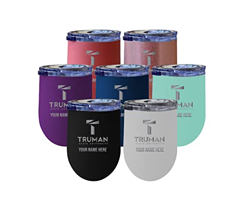 Custom Truman State University NCAA Etched Wine Tumbler - 12oz Personalized Stainless Steel Insulated Cup