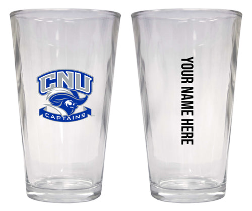 Customizable NCAA Christopher Newport Captains 16 oz Pint Glass – Perfect Gift Personalized With your own  or any fan name