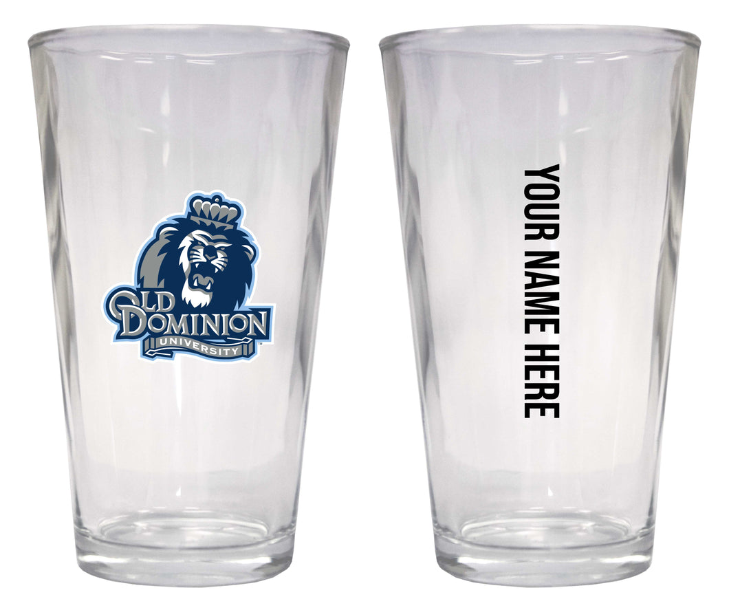 Customizable NCAA Old Dominion Monarchs 16 oz Pint Glass – Perfect Gift Personalized With your own  or any fan name