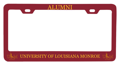 NCAA University of Louisiana Monroe Alumni License Plate Frame - Colorful Heavy Gauge Metal, Officially Licensed