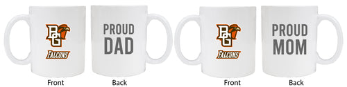 Bowling Green Falcons Proud Mom And Dad White Ceramic Coffee Mug 2 pack (White)